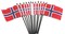 Pack of 12 Norway Mini Flags – 4"x6" Polyester Desk & Hand Waving Set